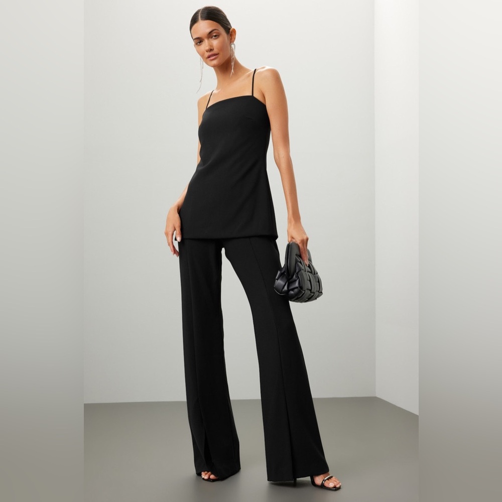 Black Halo Jaslyn Jumpsuit, Black, Size 4P
